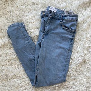 Zara Light Wash Skinny Jeans